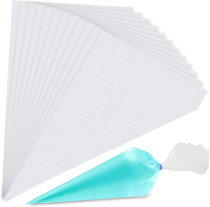 Disposable Piping Bags 12inch Anti Burst Pastry Bags Pastry Bag Pastry Crimpers Icing Piping Bags for Frosting Ideal for Cake Macarons Dessert Decorations Cookies Baking Cupcakes (Clear, 100 Pcs)
