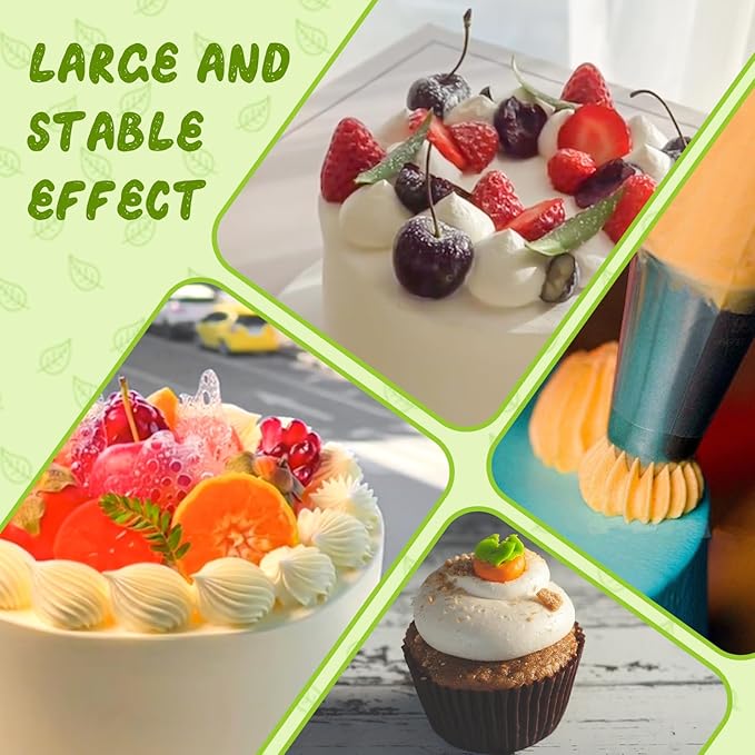 Suuker extra large piping tips set (F02 F06 9FT R22L), stainless steel round piping tip,large star square wide jumbo piping tips,eclair churro meringue for cake cupcake cookie decorating
