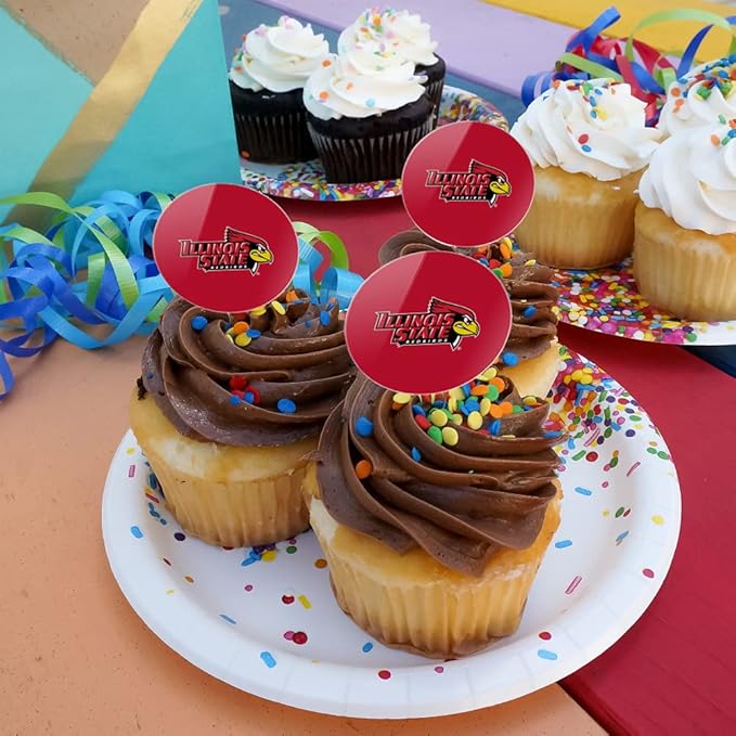 Illinois State Primary Logo Cupcake Picks Toppers Decoration Set of 6