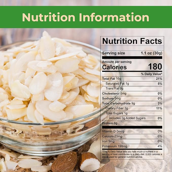 Sincerely Nuts – Raw Blanched Sliced Almonds | 1 Lb. Bag | Delicious Guilt Free Snack | Low Calorie, Vegan, Gluten Free | Gourmet Kosher Food | Source of Fiber, Protein, Vitamins and Minerals