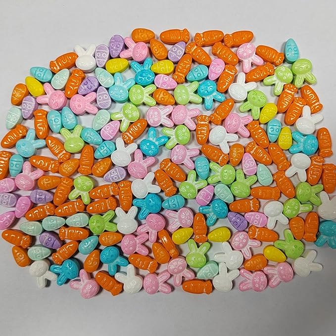 Homankit Easter Sprinkles Spring Edible Nonpareils Jimmies Sprinkle Rabbit Carrot Easter Egg for Baking Decorating, Ice Cream, Cookies, Cake Cupcake Toppers, 2.82 Ounces, Assorted Variety