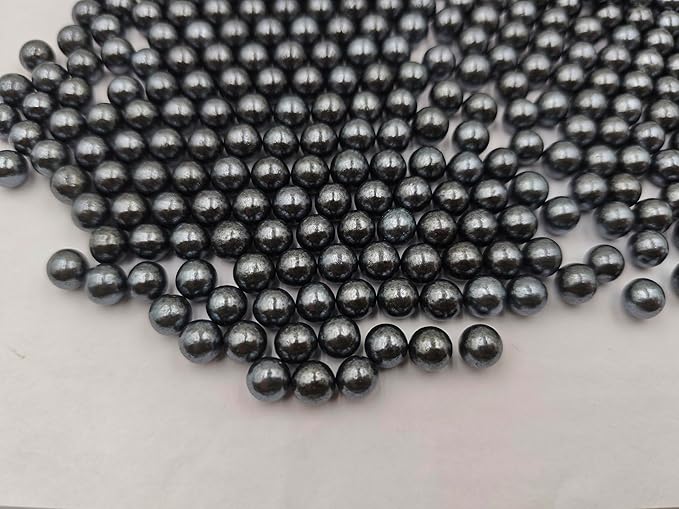 Edible Black Pearl Sugar Sprinkles 3.53 oz, 7mm Candy Pearls Ideal for Baking,Cake and Cupcake Toppers,Cookie Decoration,Ice Cream Topping,Wedding Shower Valentines Halloween Christmas
