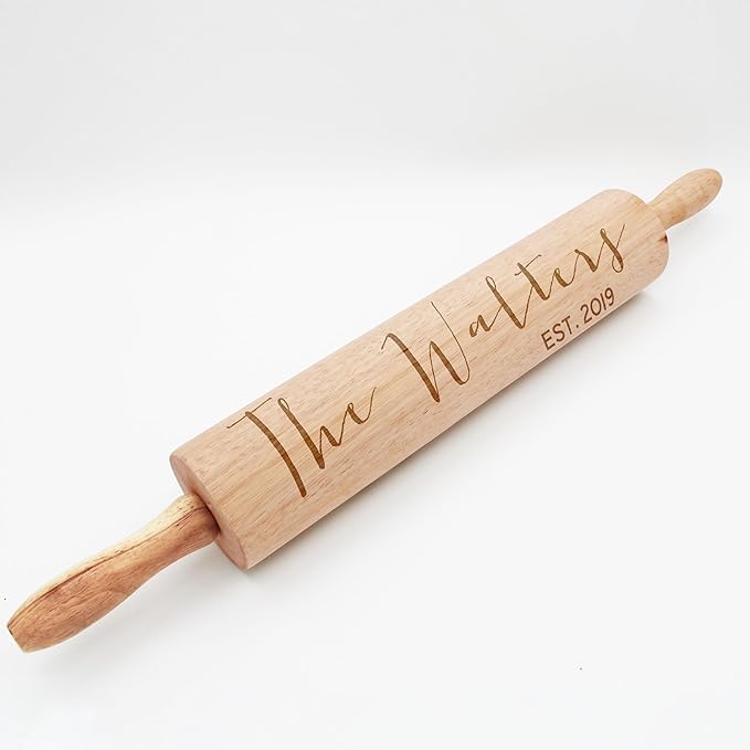 Personalized Wood Rolling Pin, Baking Award Gift, Gifts for Grandma, Chefs and Bakers (The Walters)