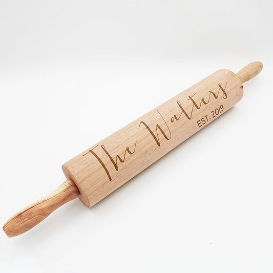 Personalized Wood Rolling Pin, Baking Award Gift, Gifts for Grandma, Chefs and Bakers (The Walters)