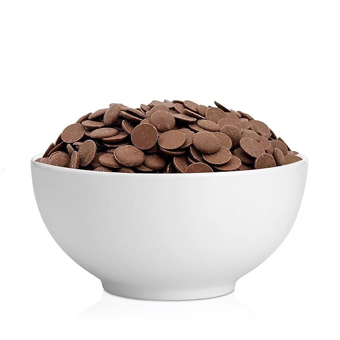 Merckens Milk Chocolate Melting Wafers - 2 Pound Bag - Creamy Bulk Melting Chocolate for Dipping, Molding, and Baking - Smooth Candy Melts for All Occasions