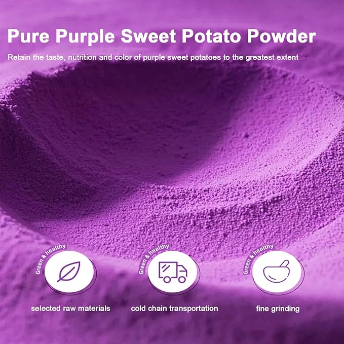 SXETBEAN Purple Sweet Potato Powder, 13oz/368g Pure Purple Yam Powder, Ube Powder for Latte, Baking, Smoothies, Juices, Pasta, Porridge