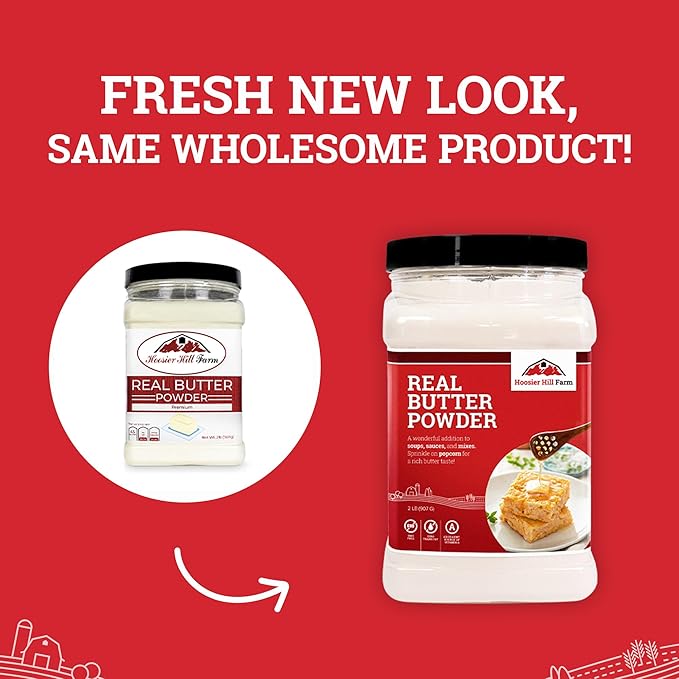 Hoosier Hill Farm Real Butter Powder, 1LB (Pack of 1)