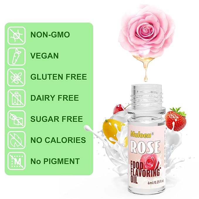 Food Flavoring Oil, 28 Flavors Candy Flavoring, Concentrate Imitation Flavor Extract for Baking, Lip Gloss, Drinks, Cooking, Soap - Water & Oil Soluble - .25 Fl Oz (6 ml) Bottles