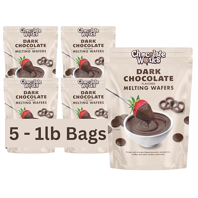 Chocolate Works Melting Chocolate Parent (1.0 lb (Pack of 5), Dark Chocolate)