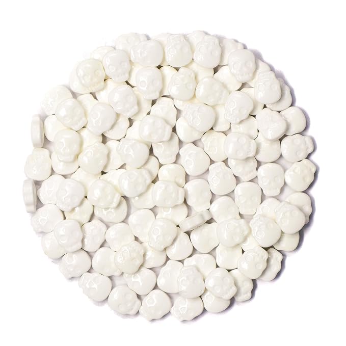 Mystic Sprinkles Halloween Candy Shape Sprinkles (White Skulls, 2oz Jars)