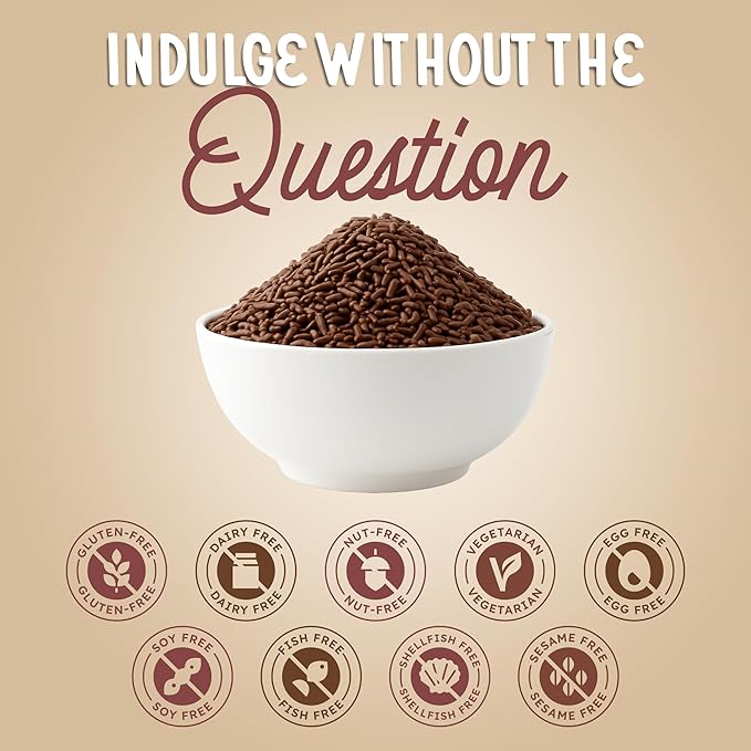 Snackathon Sprinkles for Baking & Decorating, Chocolate Sprinkles, 2.2 LB Bulk Brown Jimmies in Resealable Pouch – Rich Cocoa Flavor for Cupcakes, Cookies, and Desserts