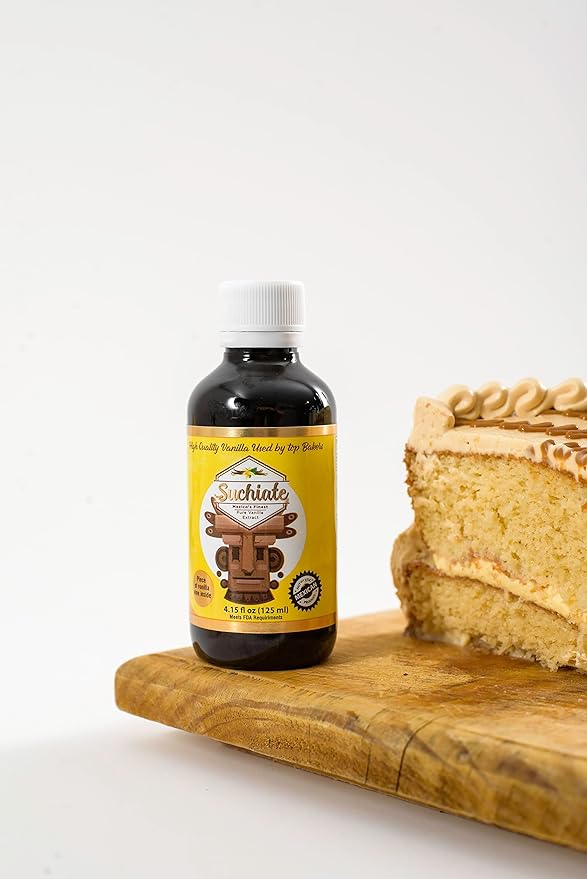 Suchiate Pure Vanilla | Mexican Vanilla for Baking and Desserts | Made with Real Vanilla Bean | Vainilla Mexicana Buena 4.15oz (125 ml)