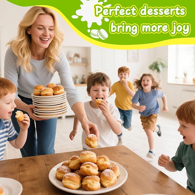 Suuker Cream Piping Tips, Stainless Steel Long Cream Puff Nozzle Decor Small Pastry Icing Piping Decorating Tools (3 Pieces)