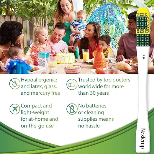 Ultra Single-Use Thermometers - Individually Wrapped Disposable First Aid Supplies, High-Accuracy Reading, For Business, School, and Healthcare Use, Fahrenheit, 100-Pack, by Medical Indicators