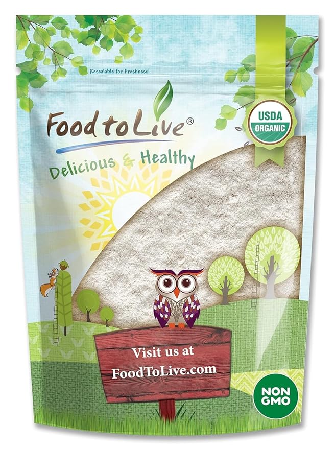 Food to Live Organic Italian Pizza Flour, 5 Pounds – Non-GMO Double Zero 00 Pizza Crust Mix, A Custom Blend of Soft Wheat Flour, Durum Wheat Semolina, and Spelt Sourdough. Unbleached, Extra Fine