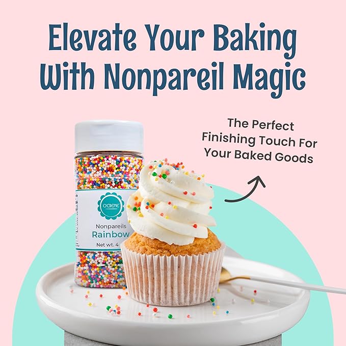 O’Creme Nonpareils Sprinkles – 4oz Purple Non Pareil Sprinkles – Colorful Sprinkles for Cake Decorating – Kosher Sprinkles for Ice Cream, Cookies, Cupcakes, Baked Goods