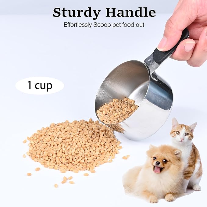 1 Cup Magnetic Grips Stainless Steel Measuring Cup -1PCS