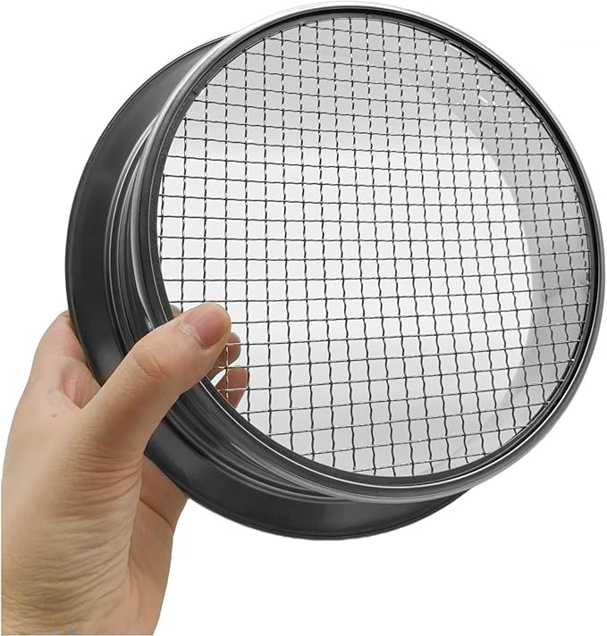 Soil Sifter Set with 5 Sieve Meshes for Compost Soil and Rocks