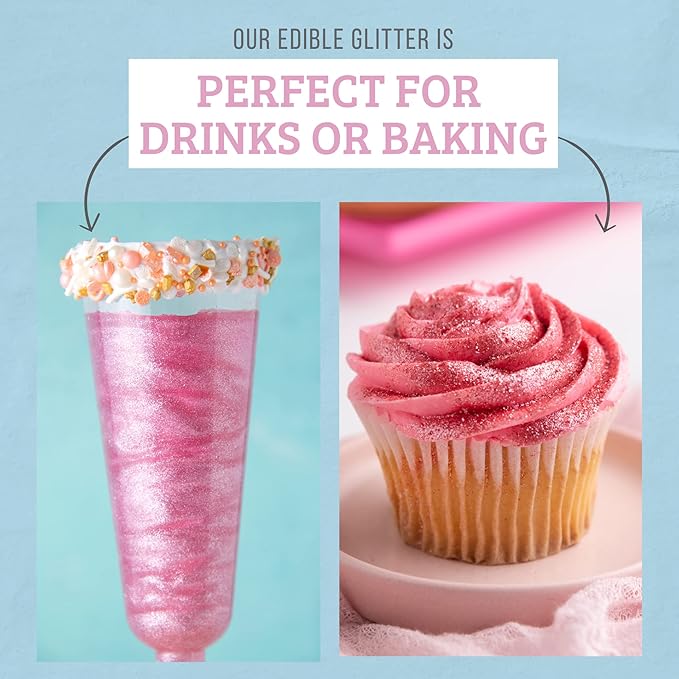 Sweets Indeed, Edible Glitter, Perfect for Drinks, Cocktails, Beverages & Cake Decorating, Dessert Cake Topper, Gift, 4 grams (Purple Edible Glitter)