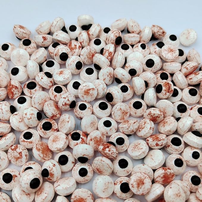 Homankit Edible Candy Eyeballs Eye Sprinkles for Cake Decorating, Bloody Red Small Eyeballs Sprinkles for Halloween Cupcake Toppers Baking Cookie Ice Cream Decorations Christmas Supplies