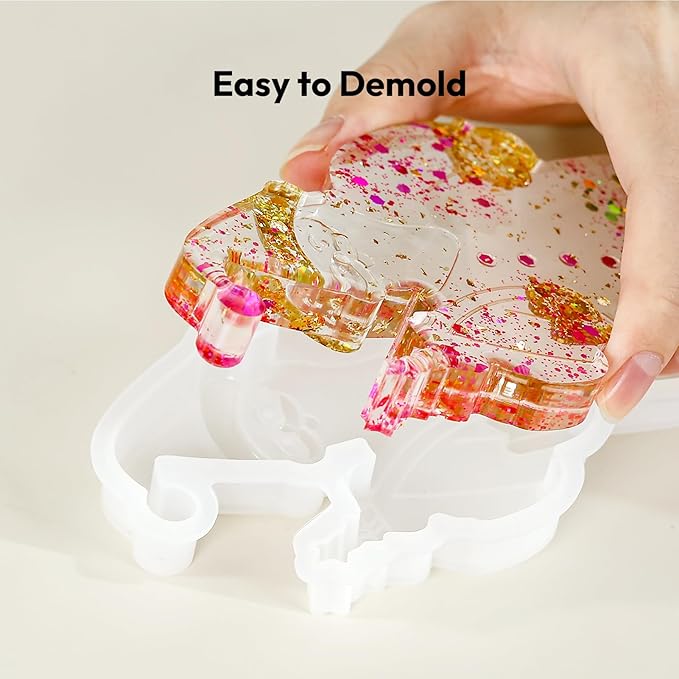 Resiners Christmas Resin Silicone Molds Set,3D Santa,Claus Snowman Christmas Tree DIY Decoration Mold,All-in-One Kit Perfect for Home & Office Desktop Ornaments,Handcrafted Art Displays
