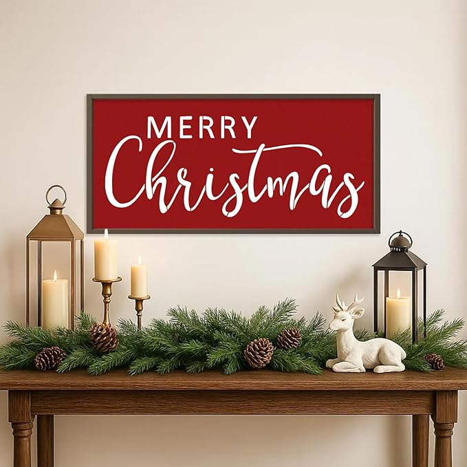 Christmas Stencils for Door Mats 27"x16" Christmas Doormat Stencils for Crafts Reusable Holiday Stencil for Painting on Wood Fabrics Door Mat Window Glass Decor