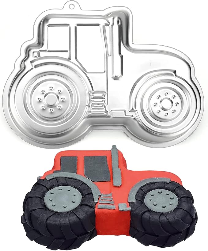 Tractor Cake Pan, 3D Nonstick Birthday Cake Pan, Aluminum Alloy Cake Decorating Mold Baking Tools