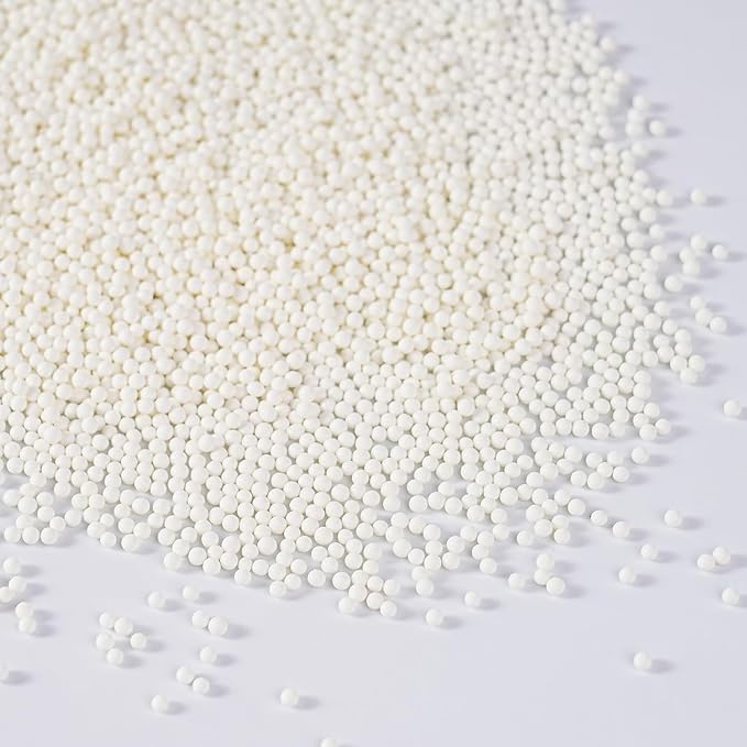 White Nonpareils Sprinkles, Edible 2mm Pearl, White Sprinkles for Cake Decorating, Cake Pops, Cupcakes, Cookies, Macaron, and Ice Cream(120g/4.23oz)