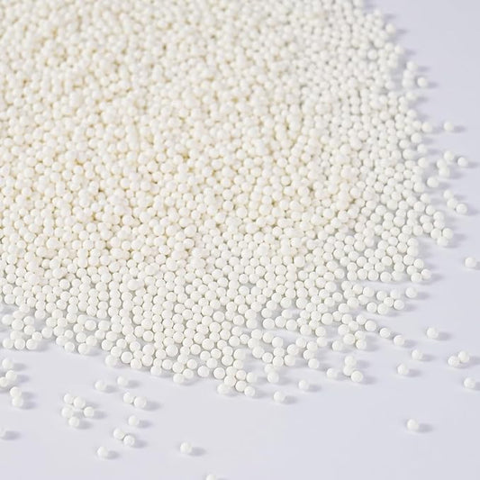 White Nonpareils Sprinkles, Edible 2mm Pearl, White Sprinkles for Cake Decorating, Cake Pops, Cupcakes, Cookies, Macaron, and Ice Cream(120g/4.23oz)