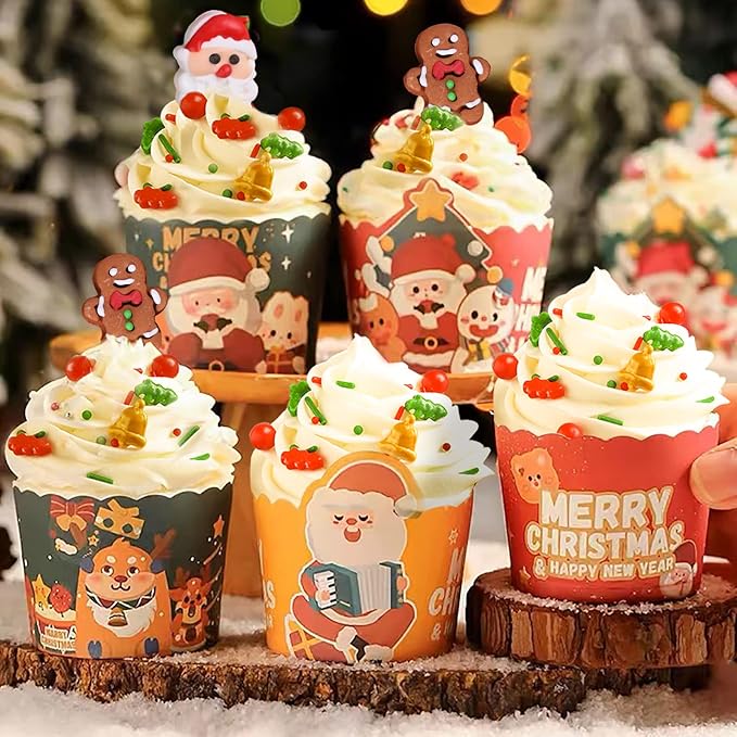 LEBERY 1 Bottle Christmas Sprinkles Holiday Sprinkle Mix Christmas Tree Santa Claus Sprinkles Christma Jimmies Red and Green Sprinkle Edible Xmas Cake Topper for Cookie Baking Decorating