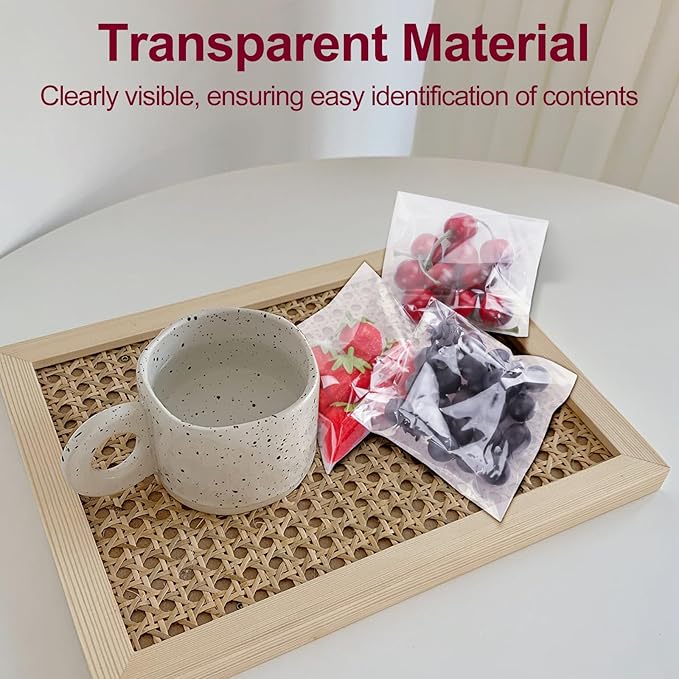 300PCS Clear Self Sealing Cellophane Bags - Cookie, Candy & Bread Bags (5x6 Inches)