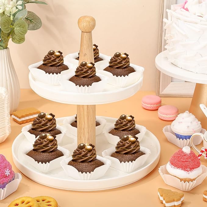 Tanlade 350 Pcs Square Mini Cupcake Liners Disposable Brownie Baking Pan Liners Paper Baking Cup for Cup and Cupcakes Party Supplies for Weddings Birthdays Bridal(White)