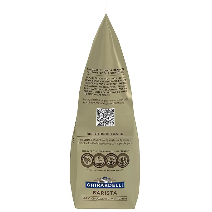 Ghirardelli Chocolate Company Dark Chocolate Barista Mini Chips 10,000 per lb, 5lb. Bag (Pack of 1)
