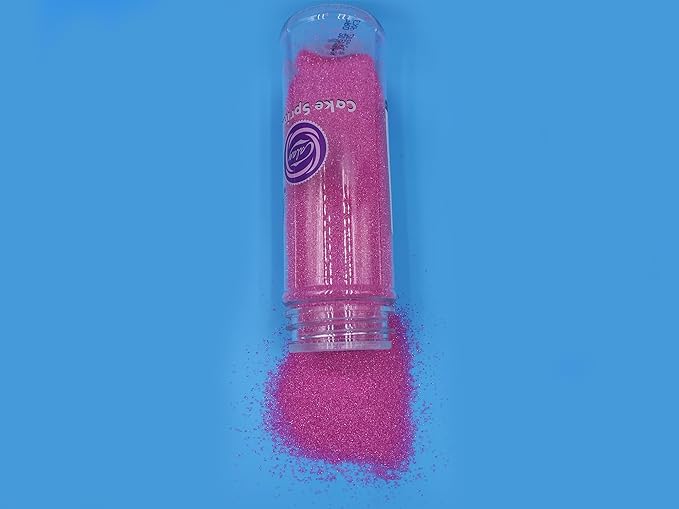 Edible 5 Ounce Fine Decorative RosePink Sanding Sugar Sprinkles for Baking, Sparkling Crystals for Cakes, Cookies, Cupcakes, Ice Cream Topping and Rimming Sugar