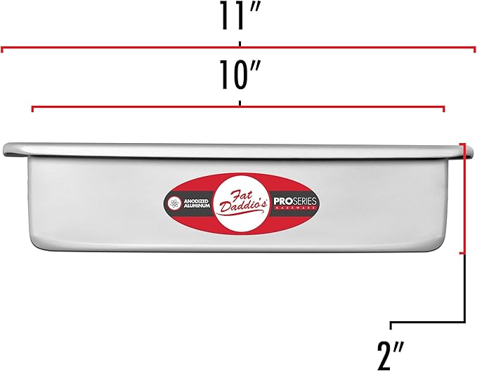 Fat Daddio's POB-10152 Anodized Aluminum Sheet Cake Pan, 10 x 15 x 2 Inch