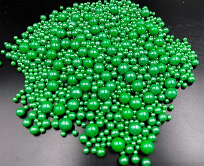 Christmas Sprinkles Pearl Sugar Green Candy 130g/ 4.6oz Baking Edible for Cake Decorations Cupcake Toppers Cookie Decorating Ice Cream Toppings Celebrations Shaker Jar Wedding Shower Party Supplies