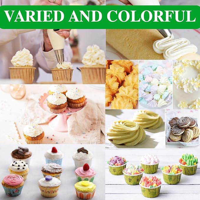 Piping Bags,50 Pieces Anti Burst Piping Bags, 12 Inches, Icing Piping Bags, Disposable Cake Decorating Bags, Non-Slip Pastry Bags-Ideal for Cakes,Cream Frosting and Cookie Decorating (50)