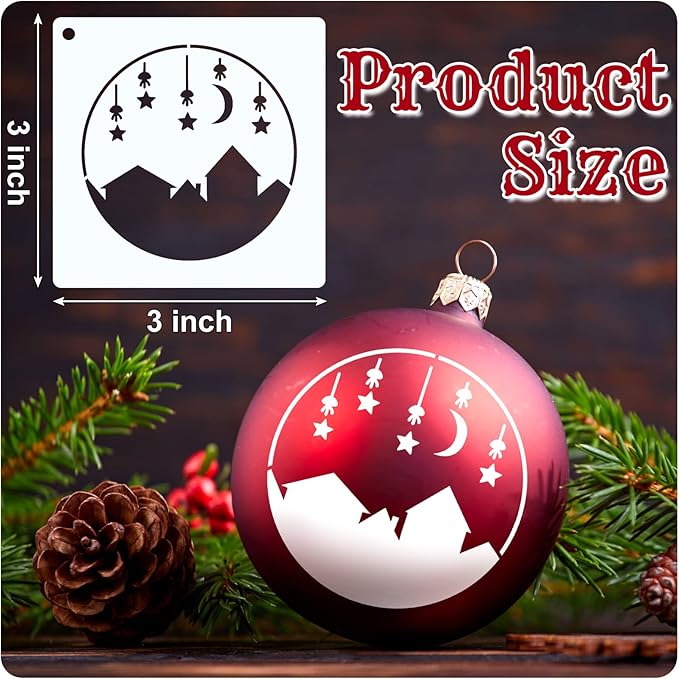 66 Pcs Small Stencils for Crafts Reusable 3 Inch Stencils for Painting on Wood DIY Craft Paint Template for Wall Home Decor Card Rock Canvas Drawing Holiday Ornament(Forest)