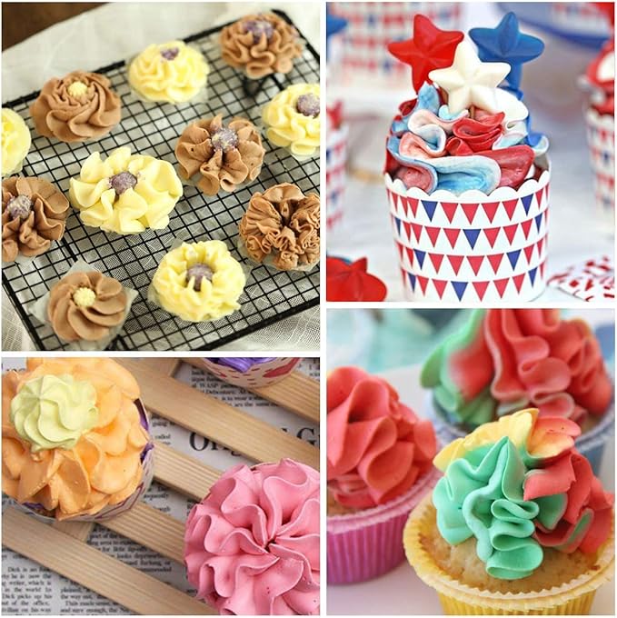 8 PCS Russian Piping Tips Set, BravOne Stainless Steel Russian Piping Ball Tips Flower Frosting Tips Icing Tips Piping Nozzles Cake Decorating Tips Kit