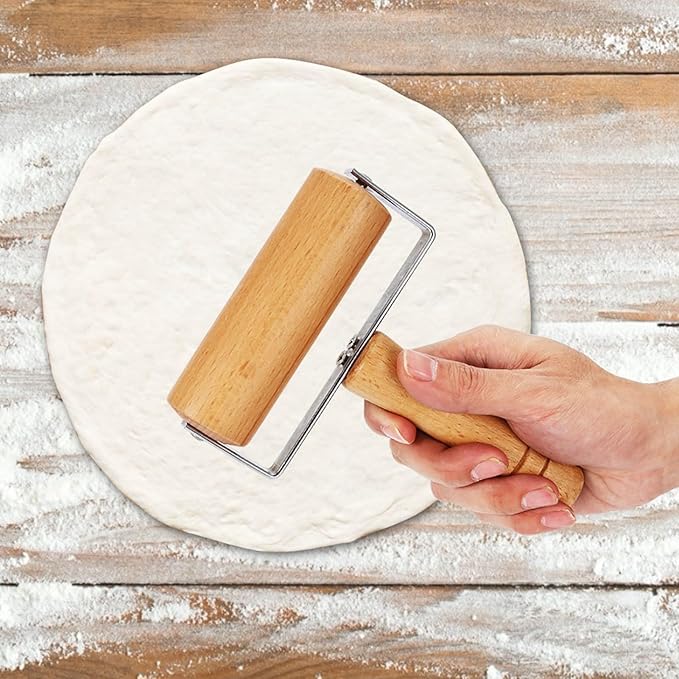 Small Rolling Pin, Pizza Dough Roller, Non Stick Wood Pastry Roller, Kitchen Wooden Rolling Pins for Baking Cooking Cookie Bread Tortilla Dumpling Fondant Clay (Style 3)