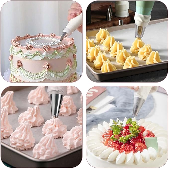 3pcs 199 D66 9FT Piping Tips, Decorating Supplies for Cakes, Cupcakes - Nozzles, Baking Tools for Buttercream, Icing, Birthday, DIY Art