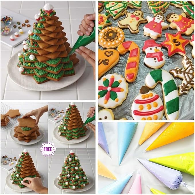 Piping Bags Disposable Pastry Bags 12 Inch 100PCS Thicken and Non-Slip Icing Bags Tipless Frosting Piping Bag for Cake, Cream Frosting and Cookie Decoration Supplies