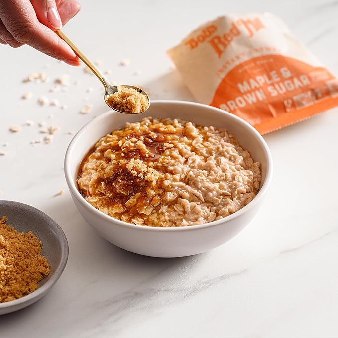 Bob's Red Mill Instant Oatmeal, Maple Brown Sugar, 24 Packets Total, Non-GMO, Gluten Free, Whole Grain
