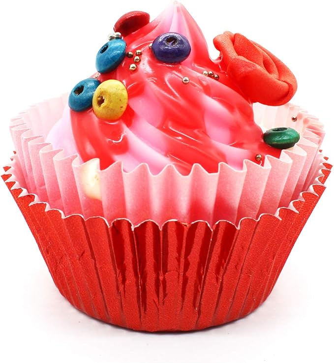 Red Foil Cupcake Liners,GOLF Standard Size Red Foil Cupcake Liners Wrappers Metallic Baking Cups,Muffin Paper Cases, 500 Pack