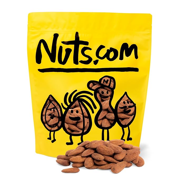 Nuts.com – Organic Almonds (Raw, No Shell) – 2 Lb Bag, Healthy Snack for Adults & Kids, Delicious Nutty Flavor – High Protein & Keto Friendly Food – Vegan, Gluten-Free & Kosher Pareve