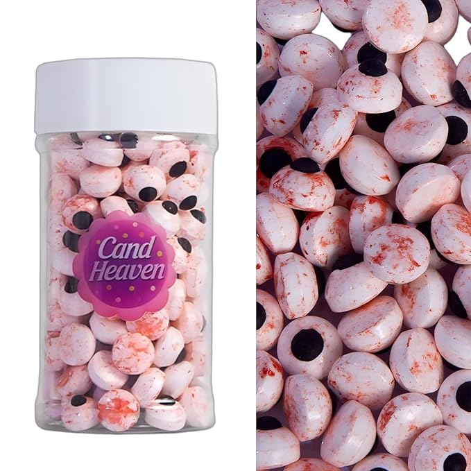 Halloween Candy Eyeballs, 85g (3oz), Edible Eyes for Decorating, Creepy Scary Eyeball Candy Sprinkles for Cupcakes, Cookies, Cakes