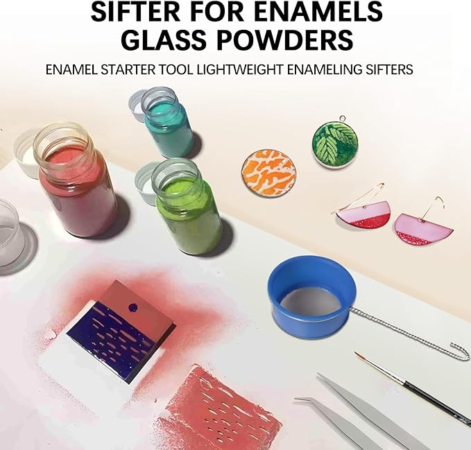Sifter for Enamels Glass Powders DIY Enamel Starter Tool Lightweight Enameling Sifters (2")