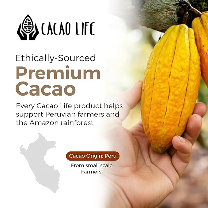 Cacao Life - Organic Cacao Paste: Kibbled - 227g (8oz) [Peruvian Cacao | Ethical Direct Trade | Vegan]