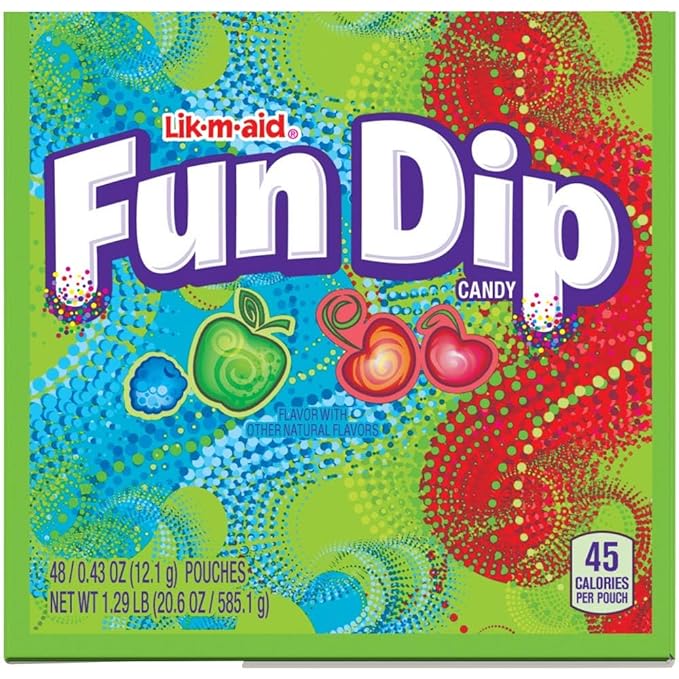Wonka Fun Dip, Assorted Flavor Party Pack, 0.43 Ounce Packets (48 Count)