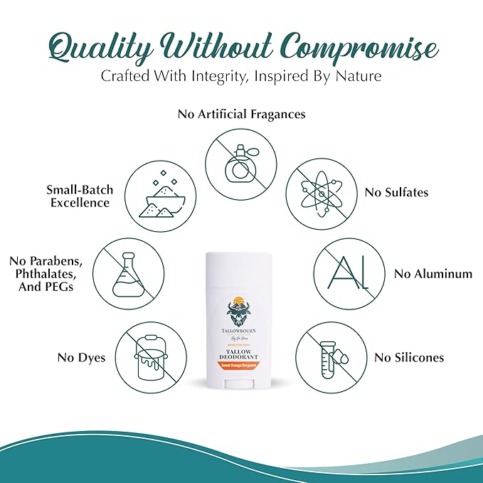 Sensitive Skin Natural Deodorant | Aluminum & Baking Soda Free | Men and Women | Fresh & Clean | All Day Dryness | Reduces Sweat and Odor (Sweet Orange & Bergamot) - 3 oz